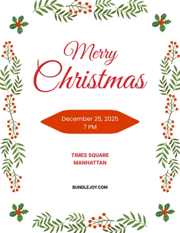 Free Christmas Invitation Flyer Template to Edit Online