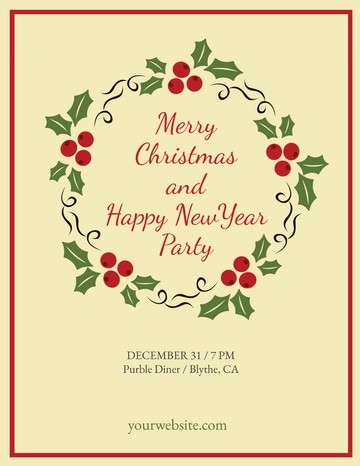 Free Simple Christmas Flyer Template to Edit Online