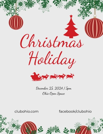 Free Christmas Holiday Flyer Template to Edit Online