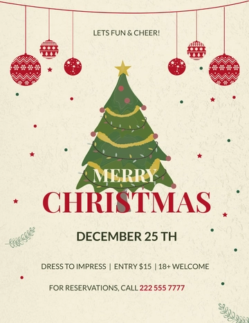 Free Christmas Party Promotion Flyer Template to Edit Online