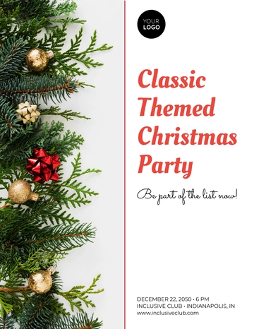 Free Classic Christmas Flyer Template to Edit Online