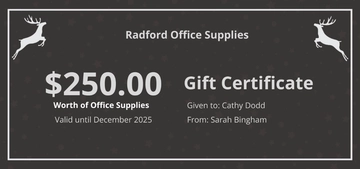 Free Chalkboard Christmas Gift Certificate Template to Edit Online