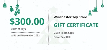 Free Christmas Fun Gift Certificate Template to Edit Online