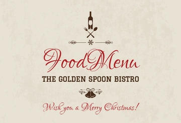 Free Christmas Restaurant Greeting Card Template to Edit Online