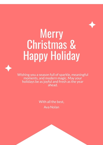 Free Modern Christmas Greeting Card Template to Edit Online