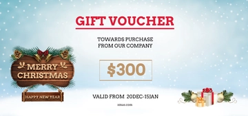 Free Elegant Christmas Voucher Template to Edit Online