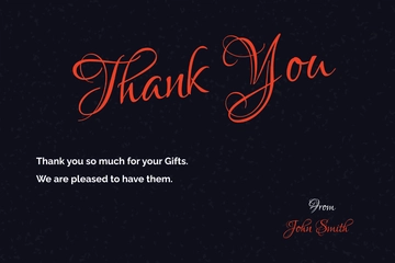 Free Chalkboard Christmas Thank You Card Template to Edit Online