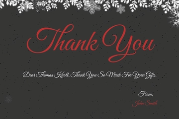 Free Creative Christmas Thank You Card Template to Edit Online