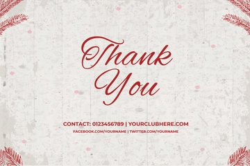 Free Children's Christmas Thank You Card Template to Edit Online