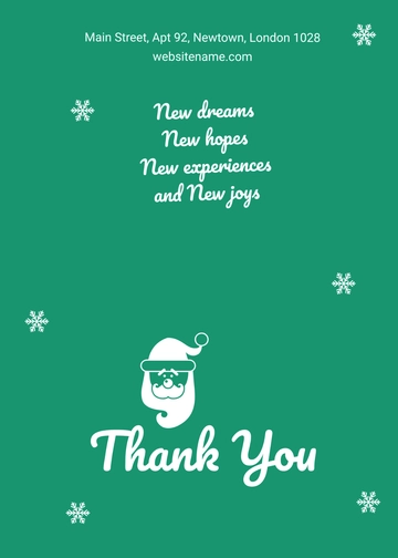 Free Business Christmas Thank You Card Template to Edit Online