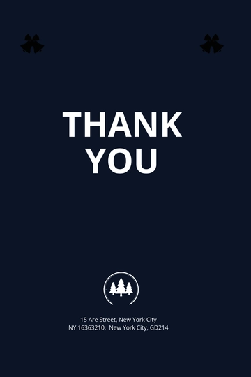 Free Modern Christmas and New Year Thank You Card Template to Edit Online