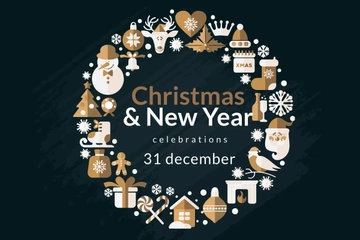 Free Christmas Celebration Thank You Card Template to Edit Online