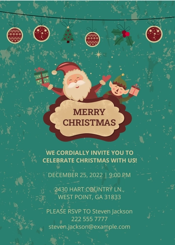 Free Christmas Invitation Template to Edit Online