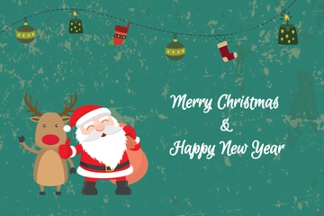 Free Vintage Christmas Postcard Template to Edit Online