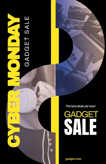 Free Cyber Monday Sales Poster Template to Edit Online