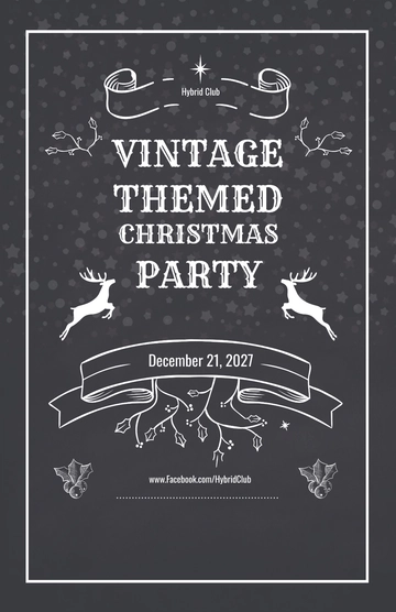 Free Vintage Christmas Poster Template to Edit Online