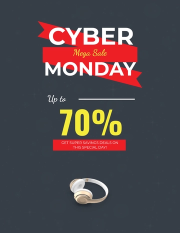 Free Cyber Monday Flyer Template to Edit Online