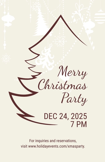 Free Christmas Restaurant Poster Template to Edit Online