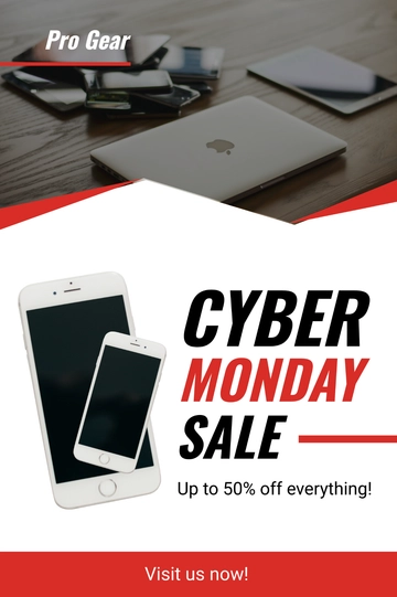 Free Cyber Monday Sale Tumblr Post Template to Edit Online