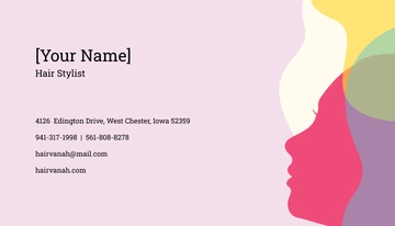 Free Creative Salon Business Card Template to Edit Online