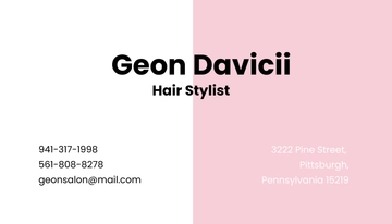 Free Modern Salon Business Card Template to Edit Online