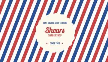 Free Vintage Barber Business Card Template to Edit Online