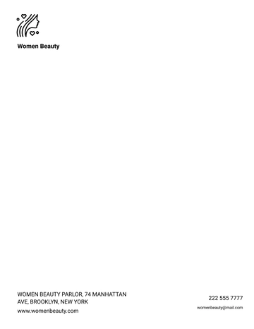 Free Beauty Parlor Letterhead Template to Edit Online