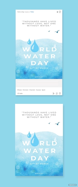 World Water Day Tumblr Post Template