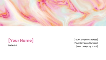 Free Modern Nail Salon Business Card Template to Edit Online