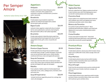 Free Italian Food Menu Template to Edit Online