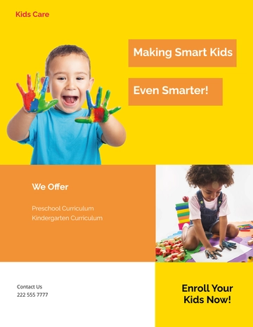 Free Day Care Flyer Template to Edit Online