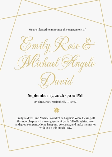 Free Engagement Invitation Template to Edit Online