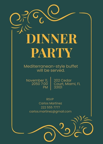 Free Formal Dinner Invitation Template to Edit Online