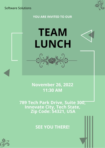 Free Lunch Invitation Template to Edit Online