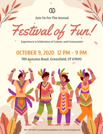 Free Aesthetic Festival Flyer Template to Edit Online