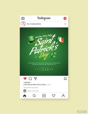 Saint Patrick's Day Instagram Post Template