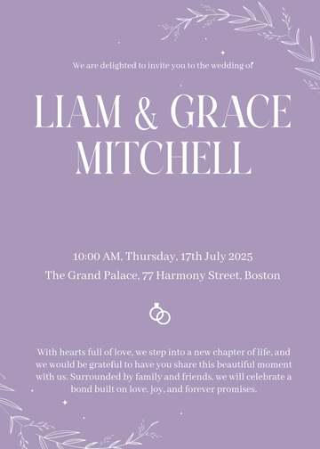 Free Wedding Invitation Card Template to Edit Online