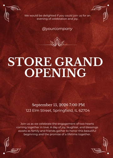 Free Grand Opening Invitation Template to Edit Online