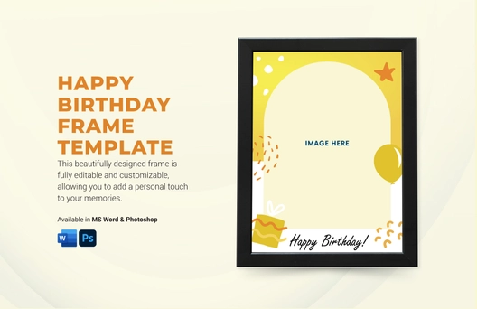 Happy Birthday Frame Template