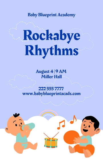 Free Baby Poster Template to Edit Online