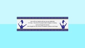 Free V-E Day Youtube Banner Template to Edit Online