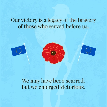 Free V-E Day Instagram Post Template to Edit Online