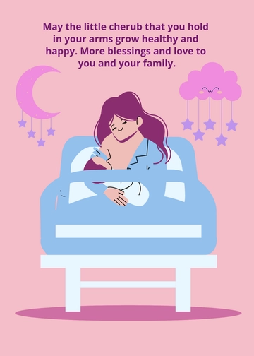 Free Baby Greeting Card Template to Edit Online