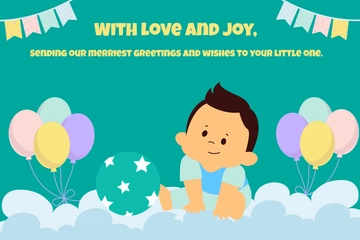 Free Baby Postcard Template to Edit Online