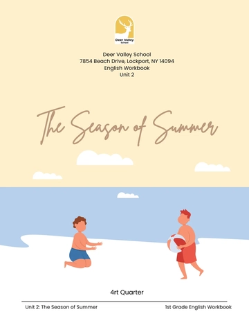 Free Summer Workbook Template to Edit Online