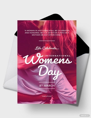 International Women's Day Greeting Card Template