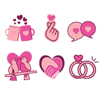 Free Love Symbols Template Clipart to Edit Online