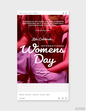 International Women's Day Tumblr Post Template