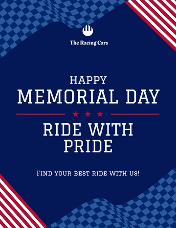 Free Happy Memorial Day Flyer  Template to Edit Online