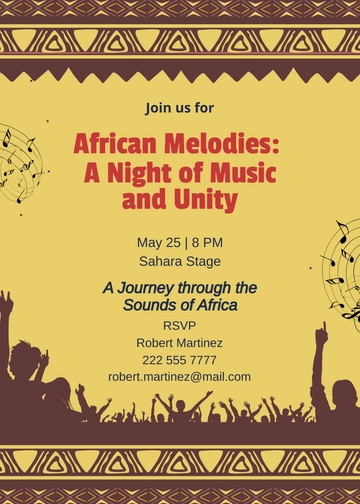 Free African Unity Day Invitation Template to Edit Online